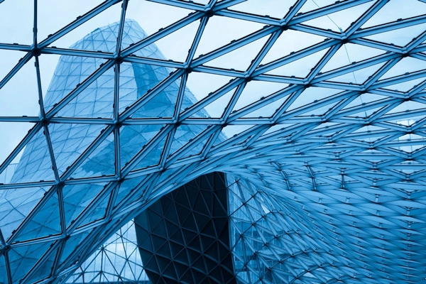 artistic mathematical glass architectural structure